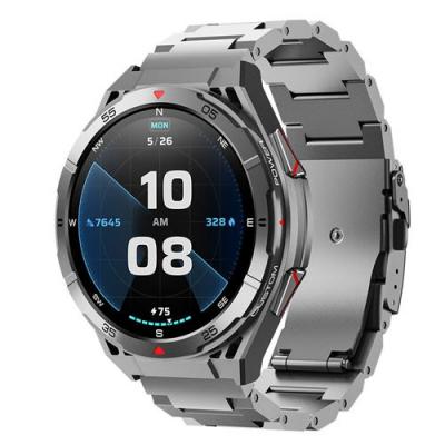  Montre Connect&eacute;e X2 - Bluetooth, GPS, Barom&egrave;tre, Boussole, Assistant Vocal, Bracelet acier argent&eacute;