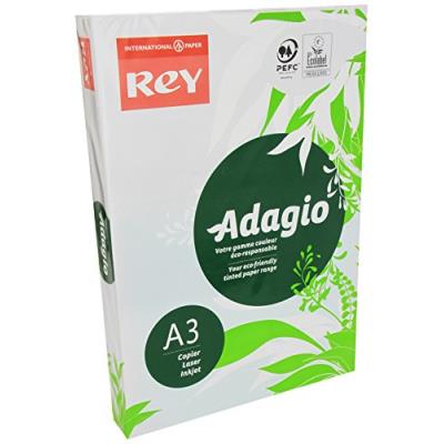GENERIQUE REY&reg; ADAGIO, papier couleur bleu, 80g, A3, PEFC&trade;, ramette de 500 feuilles