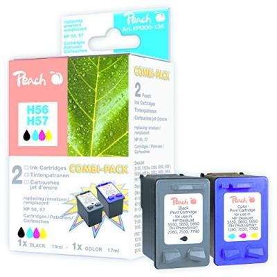 PEACH  PI300-135 Multi Pack Ink Cartridge for HP C6656AE, No. 56, C6657AE, No. 57
