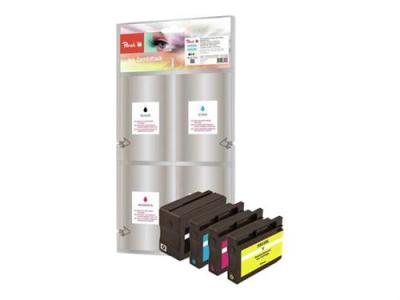 PEACH Multipack  avec Puce, Compatible avec HP No. 932XL, No. 933XL
