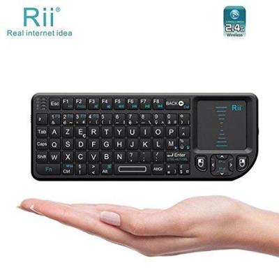 RIITEK  RII Mini Wireless Keyboard X1 - Clavier compact sans fil pour Windows - Mac OS X - Linux - Android - Smart TV - PlayStation 3 et 4 - Xbox 360 et One - Raspberry Pi ( Cat&eacute;gorie : Clavier