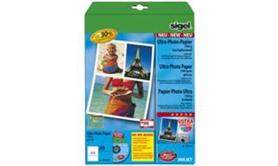 SIGEL  papier photo jet d'encre Ultra, satin&eacute;, A4, 190 g/m2