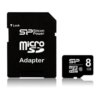SILICON POWER  Elite Uhs-i 8gb Micro Sdhc Memory Card Noir