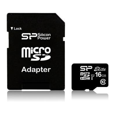 SILICON POWER  microSDHC Elite UHS-1 16 Go - Carte m&eacute;moire Class 10 UHS-1 