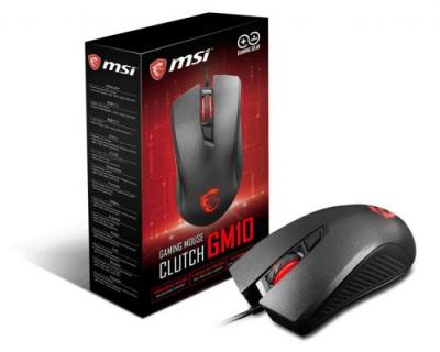 MSI  Clutch GM10 Gaming - Souris - pour droitiers - optique - 4 boutons - filaire - USB - noir
