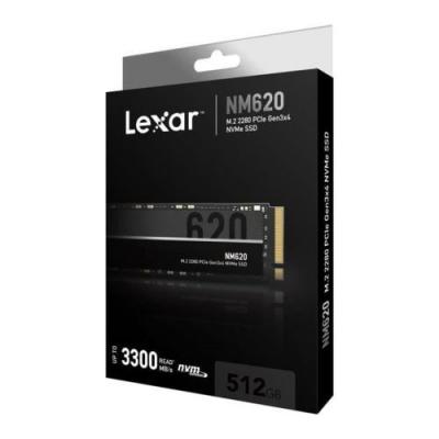 LEXAR  NM620 Disque Dur SSD Interne 512Go M.2 NVMe 3300Mo/s Noir