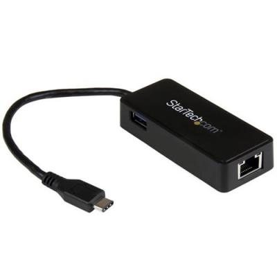  Startech Adaptateur r&eacute;seau USB-C vers RJ45 Gigabit Ethernet - USB 3.1 - Adaptateur r&eacute;seau - USB-C - Gigabit Ethernet + USB 3.1 Gen 2 - noir 