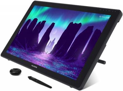 HUION Tablette Graphique KAMVAS 22 Display avec stylet sans batterie et pression du stylet 8192(noir)