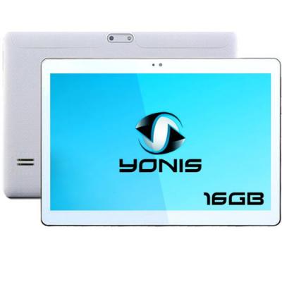 YONIS Tablette Tactile Android 10 Pouces 3G Dual Sim Quad Core Wifi Bt 16Go Blanc + SD 8Go