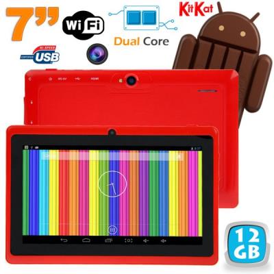 YONIS Tablette Tactile Android 4.4 Kitkat 7 Pouces Dual Core 12Go Dual Cam Flash Rouge -  