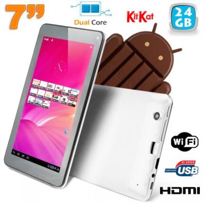 YONIS Tablette Tactile Android Kitkat 7' Quad Core Google Play Store Blanc 32 Go -  