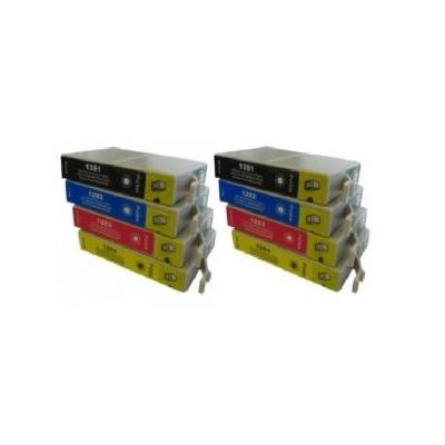 GENERIQUE Cartouche compatible - Tonercenter24 - Epson T1285 - 2 x Compatible Cartouche d'Encre Set pour EPSON STYLUS S22 SX125 SX130 SX235 SX420W SX425W SX435 BX305F BX305FW 