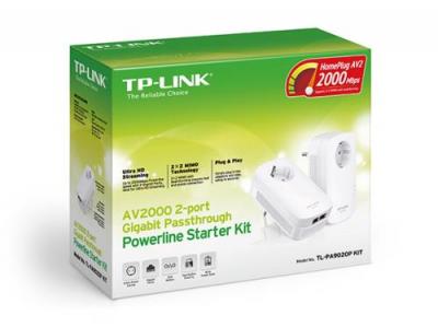  TP-Link Powerline AV2000 - Starter Kit - pont - GigE, HomePlug AV (HPAV), HomePlug AV (HPAV) 2.0, IEEE 1901 - Branchement mural (pack de 2) 