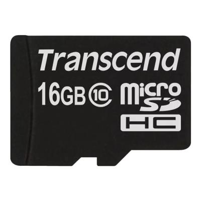 TRANSCEND  Micro Sdhc 16gb Class 10 Memory Card Noir