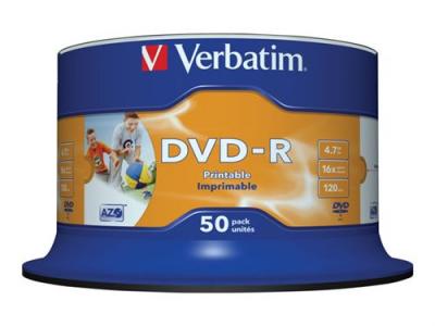 VERBATIM  - 50 x DVD-R - 4.7 Go 16x - surface imprimable photo large - spindle 