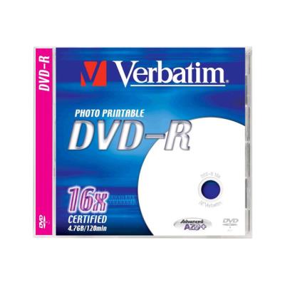 VERBATIM  (43521) : DVD-R 16x 10-pack : Printable Optical Media