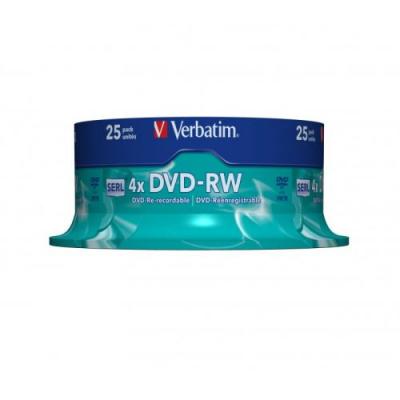  Verbatim DVD vierges r&eacute;inscriptibles - Verbatim - Spindle par 25 - 4.7 Go - 4x 