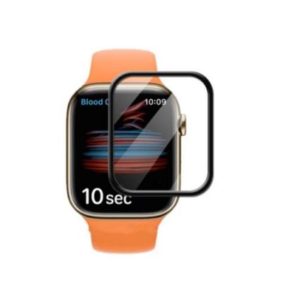 FAMILIASHOP E COMMERCE Verre tremp&eacute; 3D noir protection &eacute;cran totale int&eacute;grale APPLE WATCH s&eacute;rie&nbsp;7 45MM