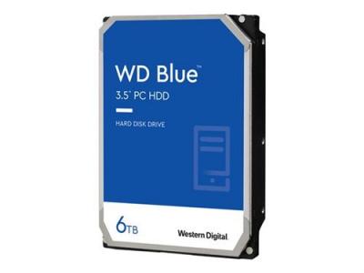 WESTERN DIGITAL WD Blue WD60EZAZ - Disque dur - 6 To - interne - 3.5"" - SATA 6Gb/s - 5400 tours/min - m&eacute;moire tampon : 256 Mo 