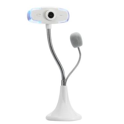 NON RENSEIGNE Webcam Hd Led Avec Microphone Pour Ordinateur De Bureau Pc Vid&eacute;o Blanc P42 