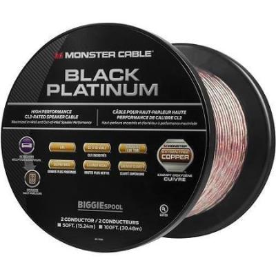 MONSTER CABLE MONSTER C&acirc;ble Enceinte Compact XP Clear Jacket Black Platinum CL Rated 30,48 m