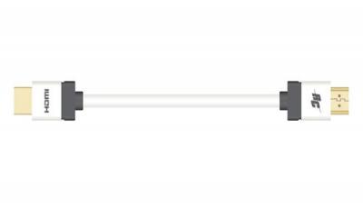 REAL CABLE C&acirc;ble  HDMI Cable plat Blanc 1 m&egrave;tre 