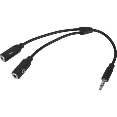 KONIX Cordon et adaptateur vid&eacute;o noir 