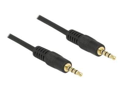 DELOCK  - C&acirc;ble pour casque micro - mini jack 4 p&ocirc;les m&acirc;le pour mini jack 4 p&ocirc;les m&acirc;le - 1 m - noir