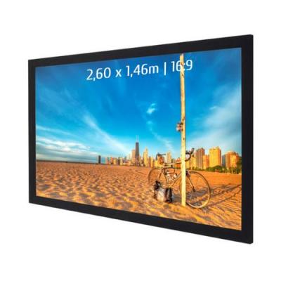 KIMEX  Ecran de projection sur cadre 2,60x1,46m 16:9