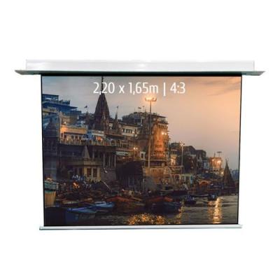 KIMEX Ecran de Projection &eacute;lectrique encastrable 2,20 x 1,65m Format 4:3, Fonction Wi-FI