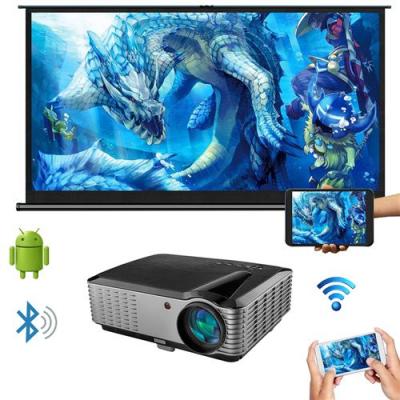  FLZEN 1080P FULL HD Native WIFI Vid&eacute;oprojecteur, 5000 Lumens Android Vid&eacute;o Projecteur avec Bluetooth, pour Home Cin&eacute;ma Jeux Vid&eacute;o Bureau 