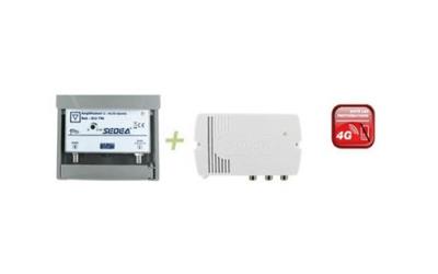 GENERIQUE Kit Ampli 1 Entree Uhf + Alim 2 Sorties Pour Tv Audio Telephonie - 194796