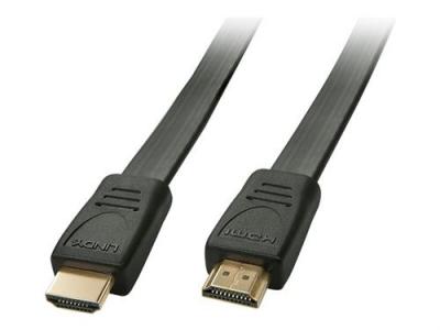 Lindy - C&acirc;ble HDMI - HDMI m&acirc;le pour HDMI m&acirc;le - 3 m - blind&eacute; - noir - moul&eacute;, plat, support 4K