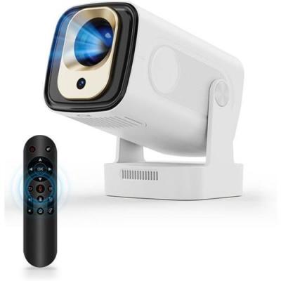  Mini Projecteur 4K Android Wifi6/Bt5.4 - Rotation 180&deg; - Auto Focus - T&eacute;l&eacute;commande Souris Air