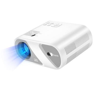 HOKO Mini Vid&eacute;oprojecteur HD 720p Wi-Fi 5GHz Bluetooth HDMI Projection 200 pouces Blanc