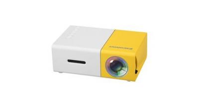EXCELVAN Mini vid&eacute;oprojecteur portable maison yg300-jaune blanc 