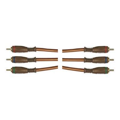 REAL CABLE  AVS - C&acirc;ble vid&eacute;o - vid&eacute;o composante - RCA (M) pour RCA (M) - 5 m - double blindage