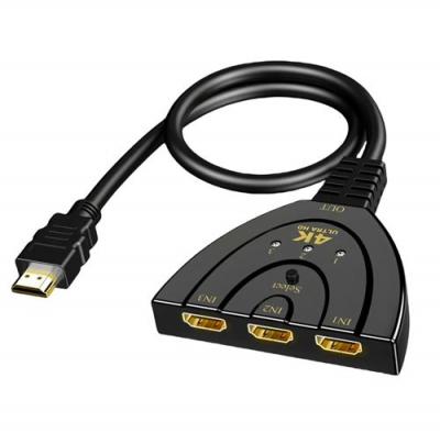 STRA&SZLIG;E TECH Splitter C&acirc;ble HDMI 3 en 1: Qualit&eacute; 4K et Flexibilit&eacute; Maximale - PC Lecteur DVD Blu-ray - PS3 PS4 PS5 - Xbox One 360 Nintendo Switch sur TV Moniteur et Projecteur - Stra&szlig;e