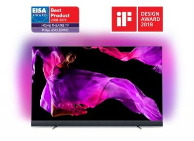 PHILIPS TV  65OLED903 OLED UHD 4K Ambilight 3 c&ocirc;t&eacute;s Android TV 65 