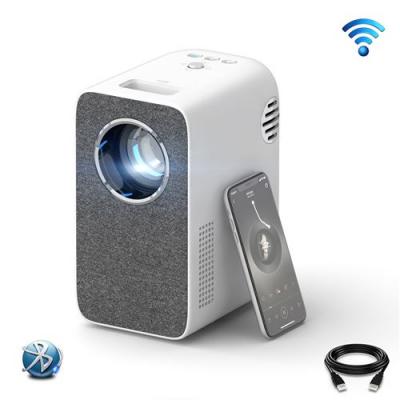  Vid&eacute;oprojecteur 1080P FULL HD WIFI FLZEN, 4500 Lumens Haut-Parleur Bluetooth Home Cin&eacute;ma avec Point chaud HDMI USB AV 