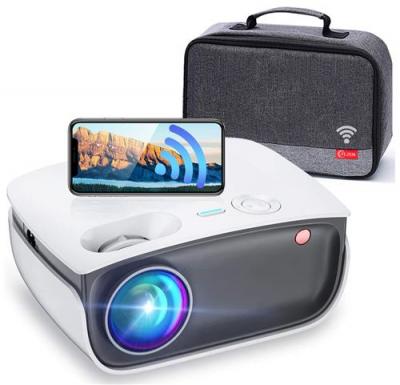  Vid&eacute;oprojecteur Mini Pico WIFI FLZEN 720P HD natif 4000 Lumens Support 1080P 200 avec sac de transport 