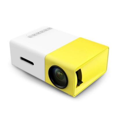  Vid&eacute;oprojecteur OHP YG-300 Lumi USB LED Mini HDMI Projecteur Portable 1300mAh Li-batterie Jaune + blanc 