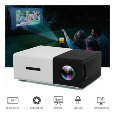  Vid&eacute;oprojecteur OHP YG-300 Lumi USB LED Mini HDMI Projecteur Portable 1300mAh Li-batterie Noir 