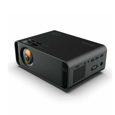  Vid&eacute;oprojecteur W80 LED LCD cin&eacute;ma maison intelligent portable 4K 1080P HD 3D HDMI USB -Noir 
