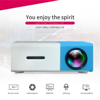 GENERIQUE YG300 1080P Videoprojecteur USB HDMI AV SD Mini Portable HD LED 