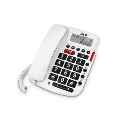 SPC T&eacute;l&eacute;phone fixe pour personnes &acirc;g&eacute;es  3293b blanc