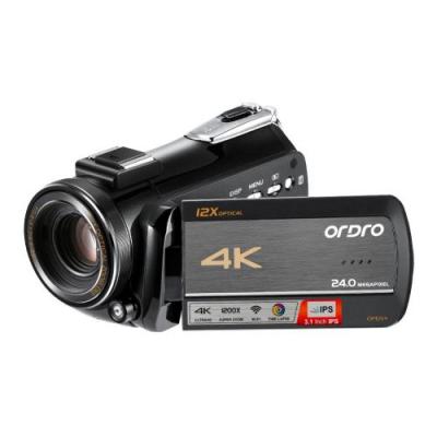 GENERIQUE AC5 4K Cam&eacute;scope num&eacute;rique &eacute;cran tactile Ordro UHD WiFi 12X Zoom 24MP (Combo 1) 