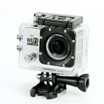  Camera Embarqu&eacute;e Sports Wi-Fi LCD Caisson Etanche Waterproof 12 Mp Full HD Blanc + SD 64Go