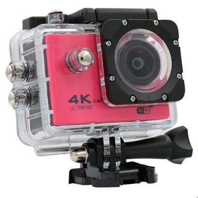 YONIS Cam&eacute;ra Sport 4K Etanche Slow Motion 16Mp Angle 170&deg; Wi-Fi Rose + Kit de Fixation + SD 4Go