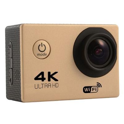 YONIS Cam&eacute;ra Sport Etanche Wifi 4K Slow Motion 16Mp Grand Angle 170&deg; Vid&eacute;o Embarqu&eacute; Or + SD 8Go